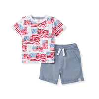 Majestic Flags Toddler Boy Top & Shorts Set - 2 Toddler