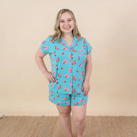 Women’s Short Sleeve Pajama Set in Hibiscus