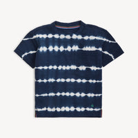 blue tie dye cotton magnetic t-shirt